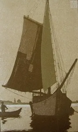 Гравюра На Дереве Staschus - Vor Anker