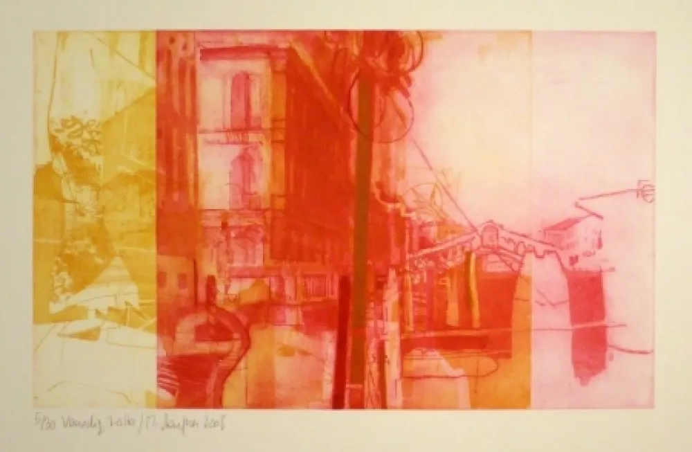 Офорт Staufner - Venedig, Rialto