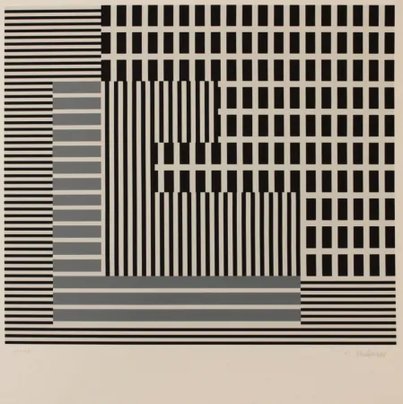 Литография Stazewski - LATTICE COMPOSITION - EXACTA FROM CONSTRUCTIVISM TO SYSTEMATIC ART 1918-1985