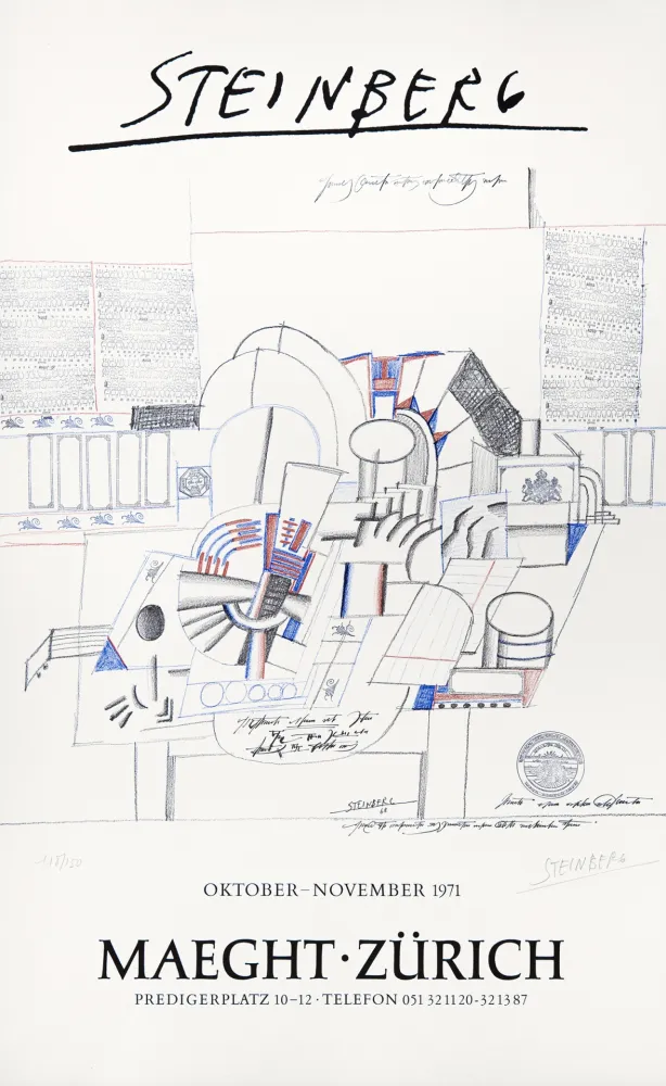 Литография Steinberg - AVL Zürich 