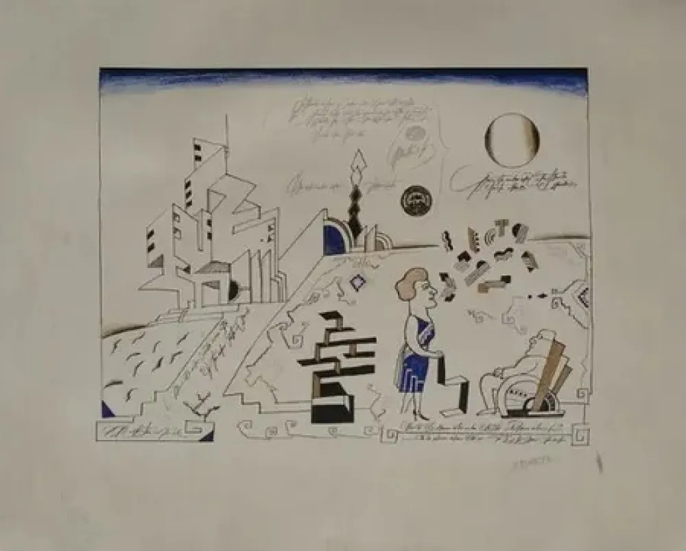 Литография Steinberg - Bauhaus circa 1970