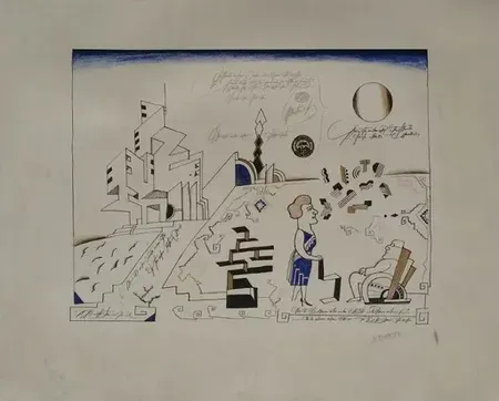 Литография Steinberg - Bauhaus circa 1970
