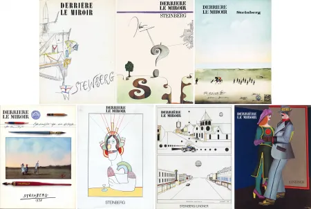 Иллюстрированная Книга Steinberg - STEINBERG. Collection complète des 7 volumes de la revue DERRIÈRE LE MIROIR consacrés à Steinberg (de 1953 à 1980).
