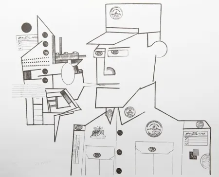 Литография Steinberg - The General from the Peace Portfolio