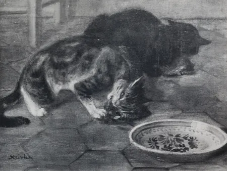 Литография Steinlen - Chats et Autres Bêtes