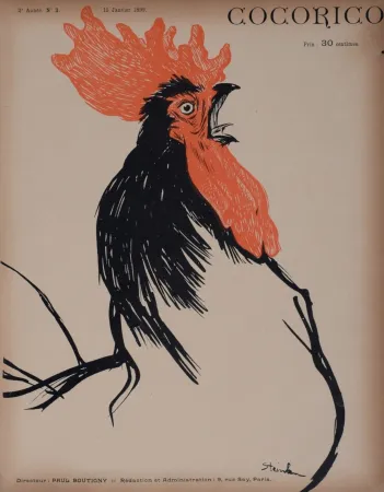 Литография Steinlen - Cocorico