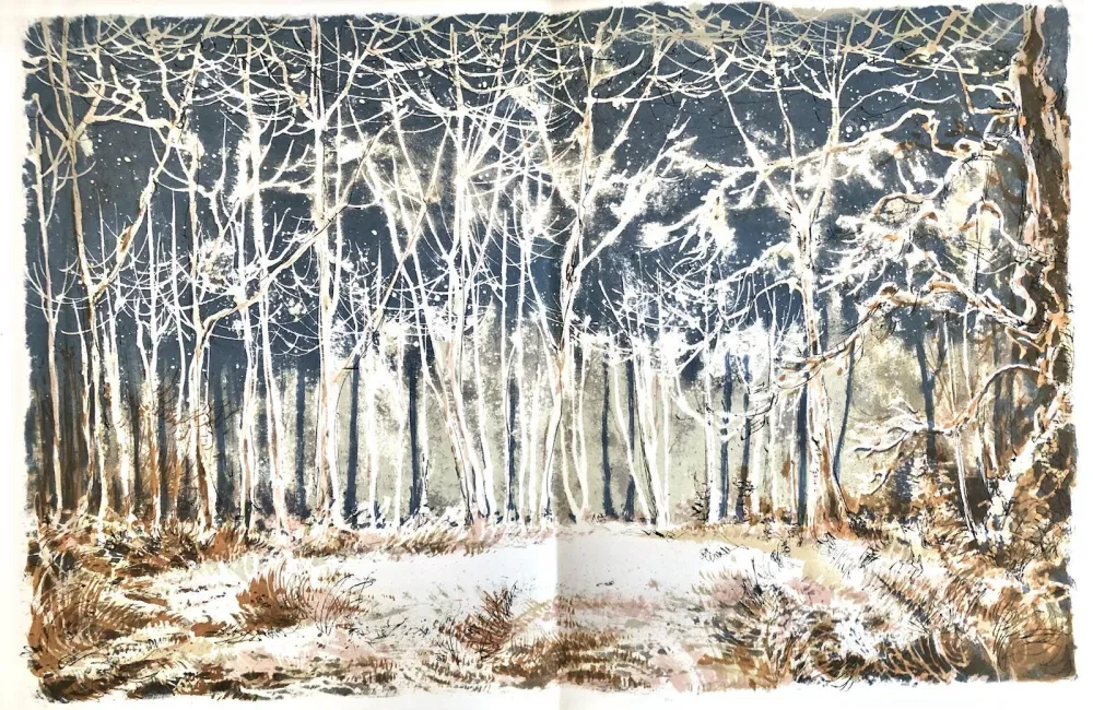 Литография Steinlen - Forêt voisine