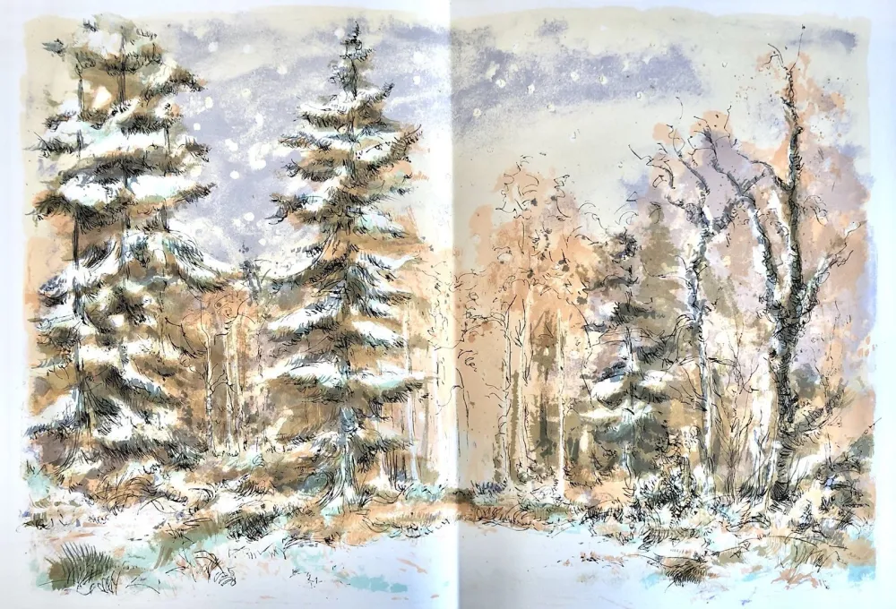 Литография Steinlen - Forêt voisine