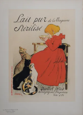 Литография Steinlen - Lait Pur Stérilisé de la Vingeanne, Les Maitres de L’Affiche, 1897
