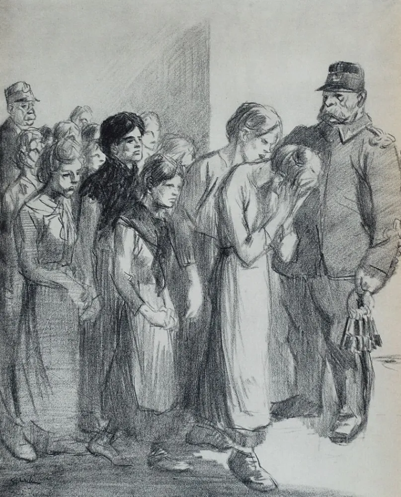 Литография Steinlen - Saint Lazare