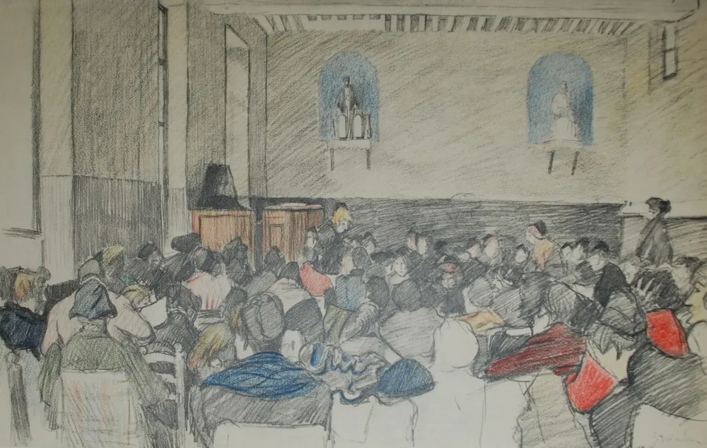 Литография Steinlen - Saint Lazare