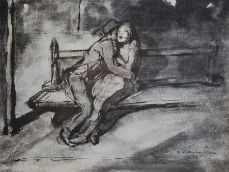 Литография Steinlen - Steinlen et la rue