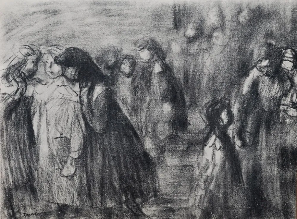 Литография Steinlen - Steinlen et la rue