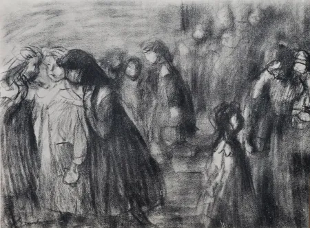 Литография Steinlen - Steinlen et la rue