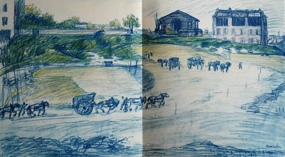 Литография Steinlen - Steinlen et la rue