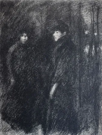 Литография Steinlen - Steinlen et la rue