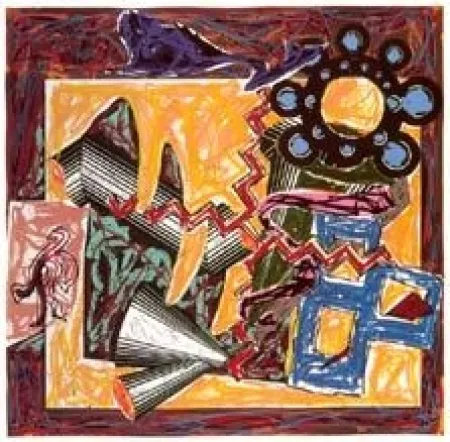 Сериграфия Stella -  THEN CAME A FIRE AND BURNT THE STICK 