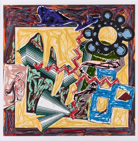 Сериграфия Stella - Then Came a Fire and Burnt the Stick, after El Lissitzky's Had Gadya