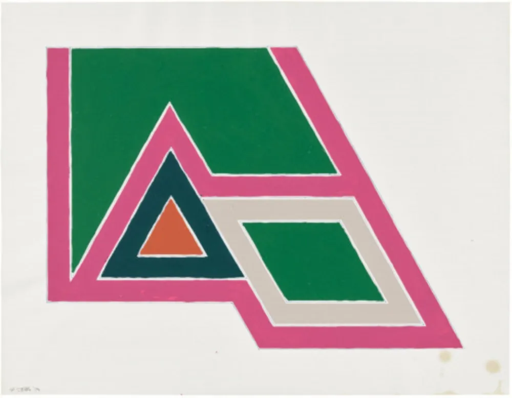 Многоэкземплярное Произведение Stella - Untitled (study for Sanbornville, from Eccentric Polygons)