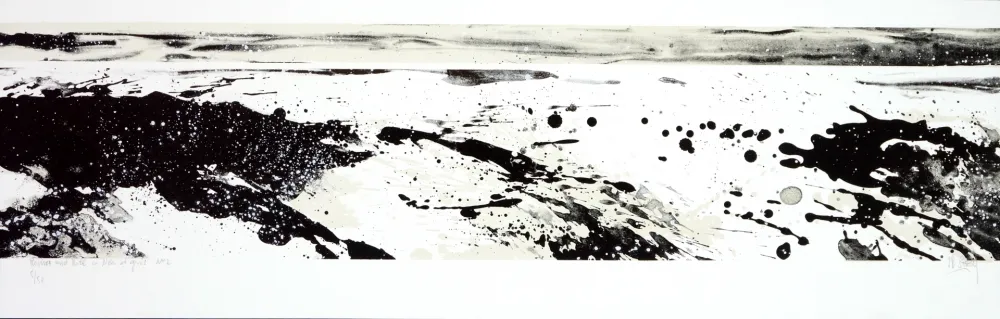 Литография Stholl - Roches & roll à contre vague 2 / N&B