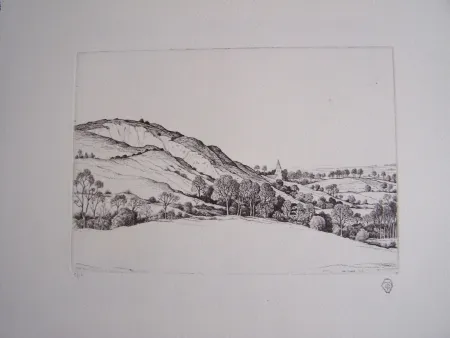 Гравюра Strang - Offham Church