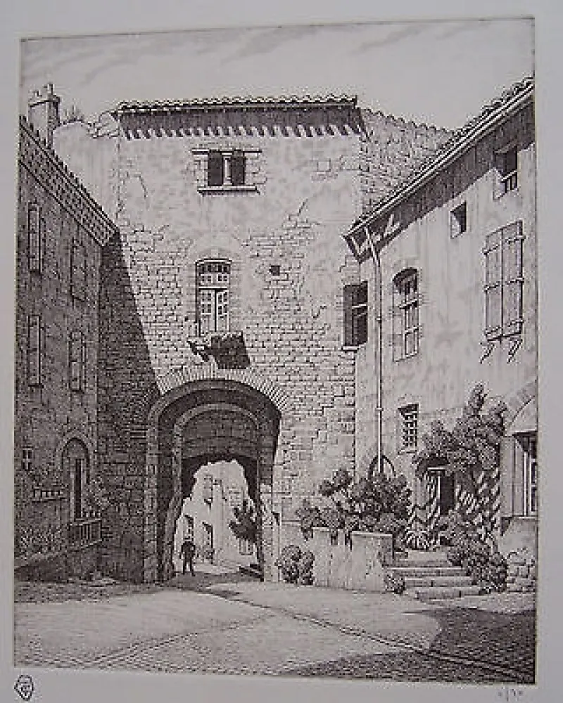 Гравюра Strang - Porte des Ormeaux, Cordes