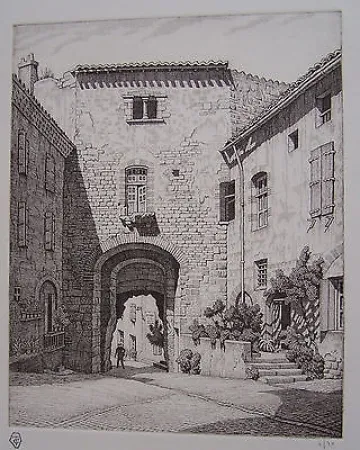 Гравюра Strang - Porte des Ormeaux, Cordes
