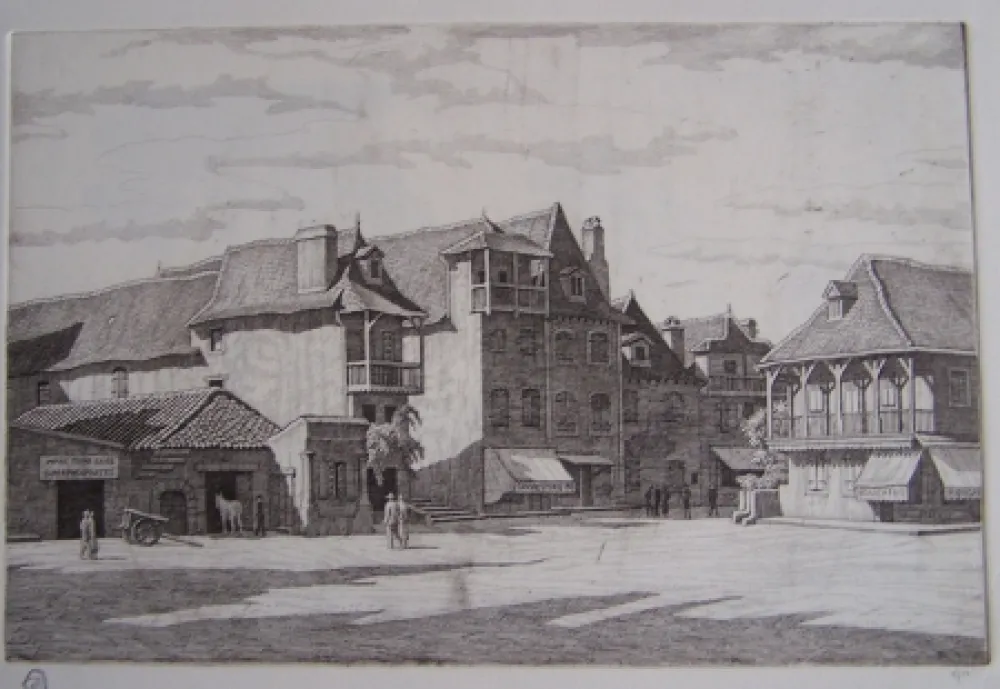 Гравюра Strang - Salies-de-Béarn