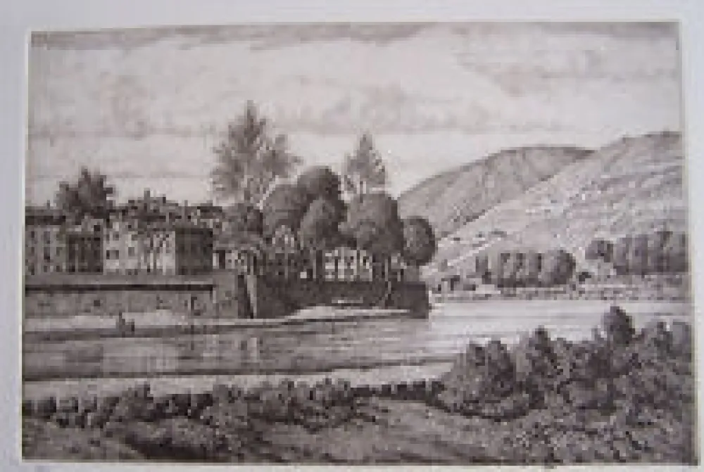 Гравюра Strang - The Lot at Cahors