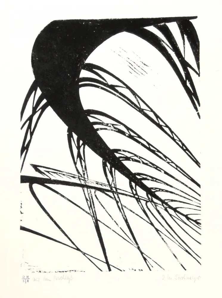 Линогравюра Strohmeyer - Hochbahn (Elevated railway)