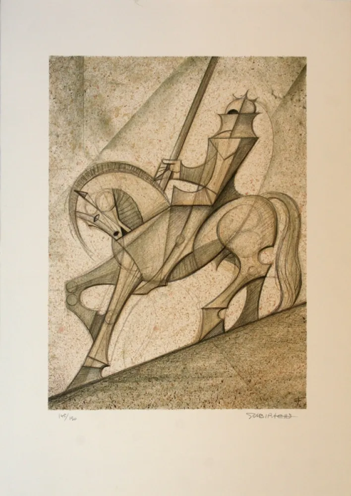 Литография Subirachs - Sant Jordi