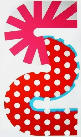 Литография Sugai - Rouge et rose