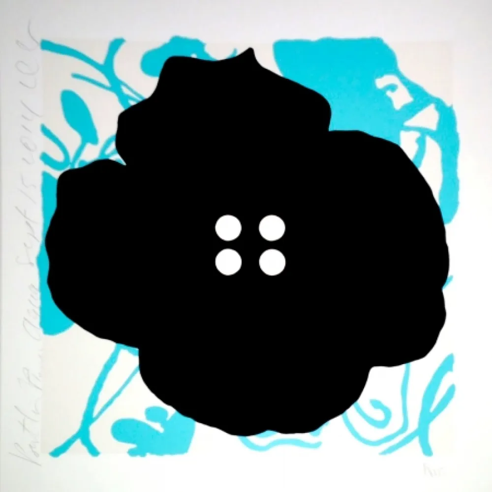 Сериграфия Sultan - Button Flower Aqua