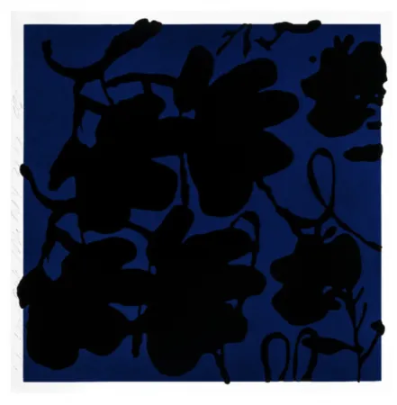 Сериграфия Sultan - Lantern flowers (Black & blue)