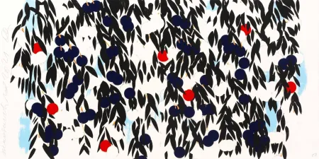 Сериграфия Sultan - Mimosa in Red and Blue