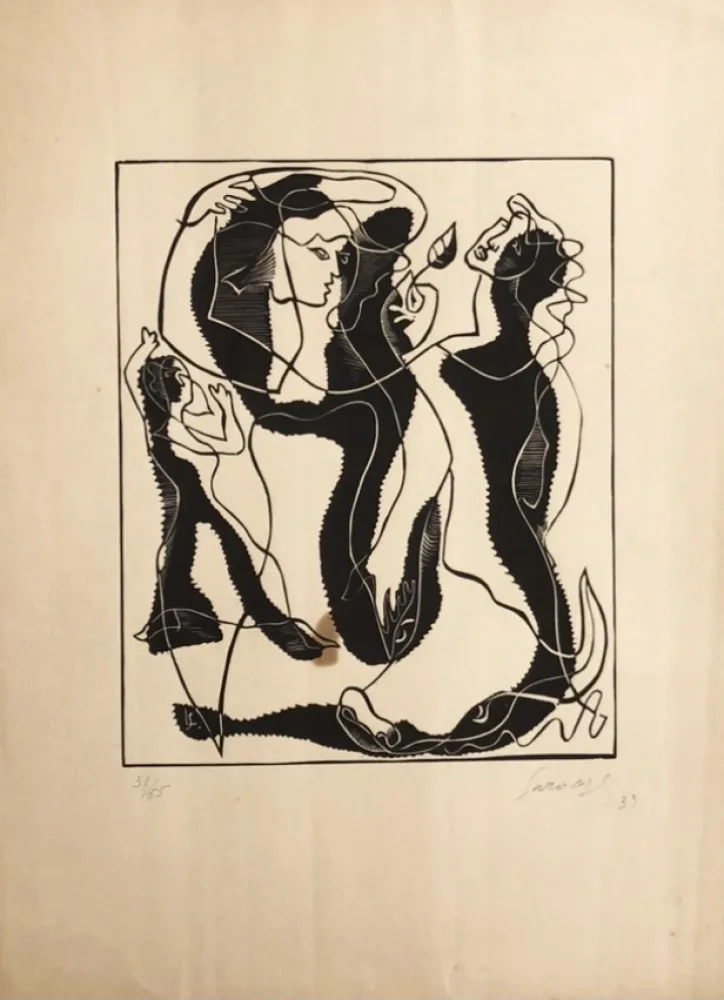 Гравюра Survage - 3 femmes