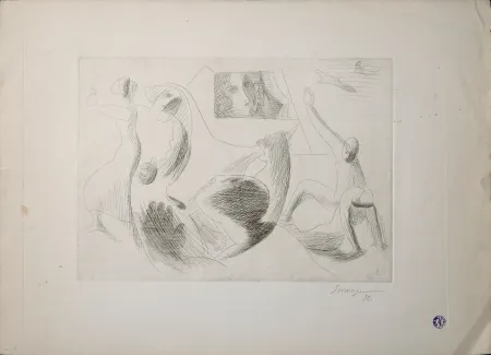 Офорт Survage - Composition surréaliste IX, 1932 - Hand-signed! - Very scarce!