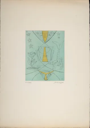 Офорт Survage - Composition surréaliste XVI, c. 1930s