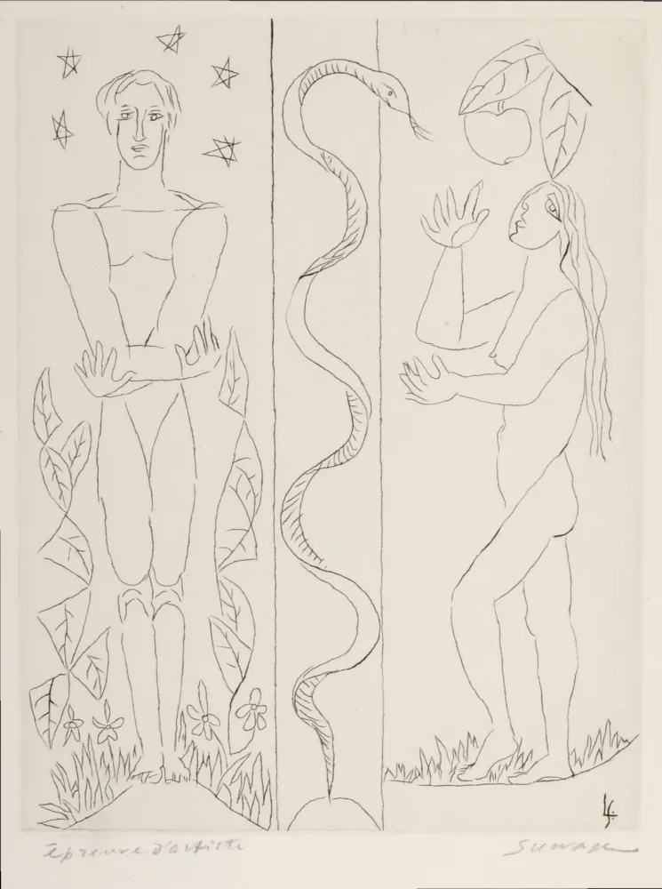 Офорт Survage - Composition surréaliste XVII, c. 1930s