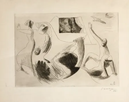 Гравюра Survage - Femme à la fenêtre