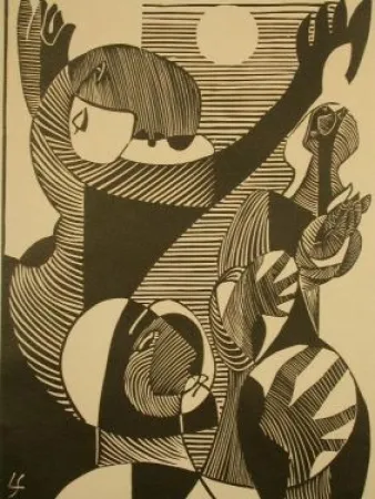 Гравюра На Дереве Survage - Moon