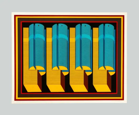 Сериграфия Sutej - Geometrico mobile (arancio)