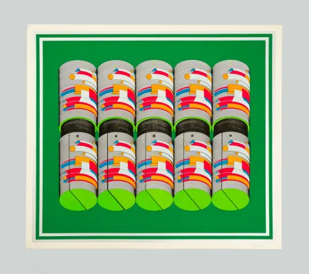 Сериграфия Sutej - Geometrico mobile (verde)