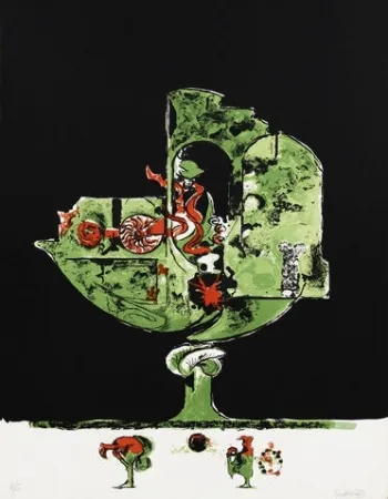 Литография Sutherland - Flames in a Rock Form II