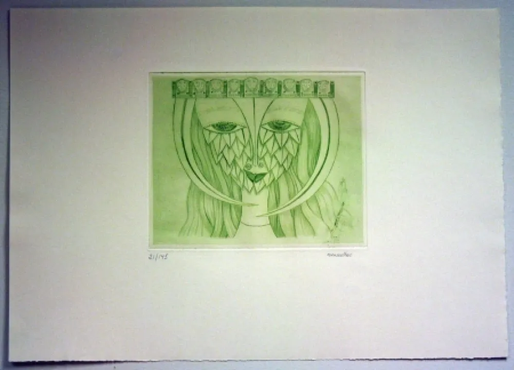 Гравюра Svanberg - Dromkvinnans kyss