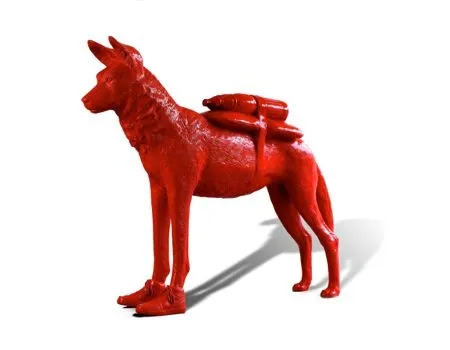 Многоэкземплярное Произведение Sweetlove - African dog with shoes and water bottles