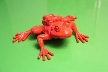 Многоэкземплярное Произведение Sweetlove - Cloned RED Aluminum FROG with backpack