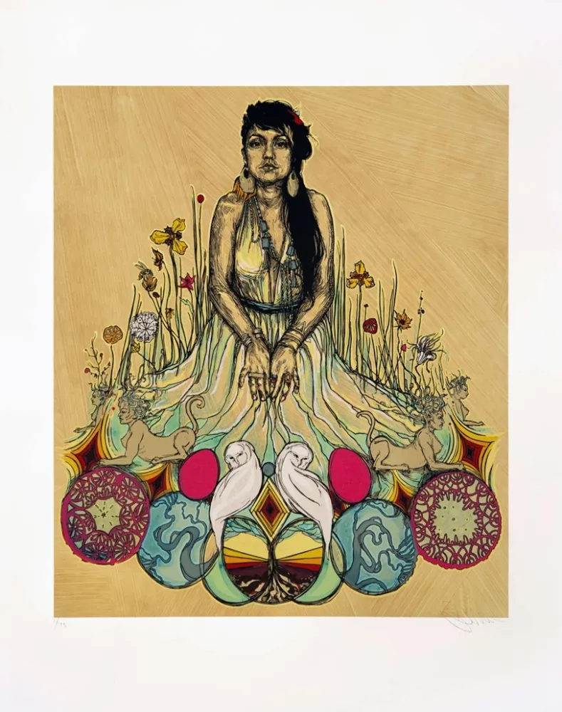 Сериграфия Swoon - Moni And The Sphynx