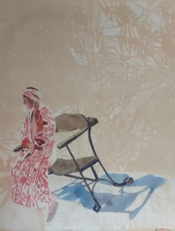 Литография Szafran - Lilette à la chaise de Gaudi  (circa  2007/ 2010)