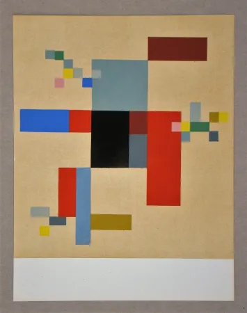 Трафарет Taeuber-Arp - Composition verticale-horizontale sur fond blanc, 1916